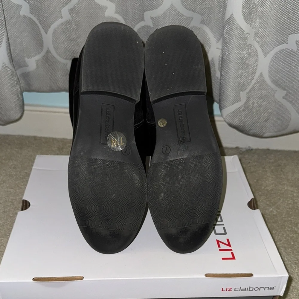Black Knee-High Wide Calf Wide Width Boots FREE SHIPPING